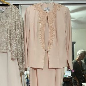 Karen Miller floor length dress with coat